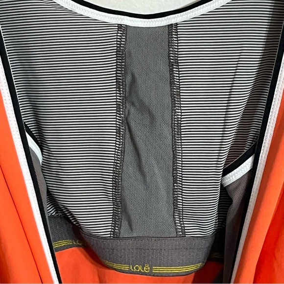 Women’s Lole Athletic Running Tank Top With Pocket Orange & White Size Small - Picture 8 of 13